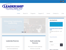 Tablet Screenshot of leadershiptomorrow.com